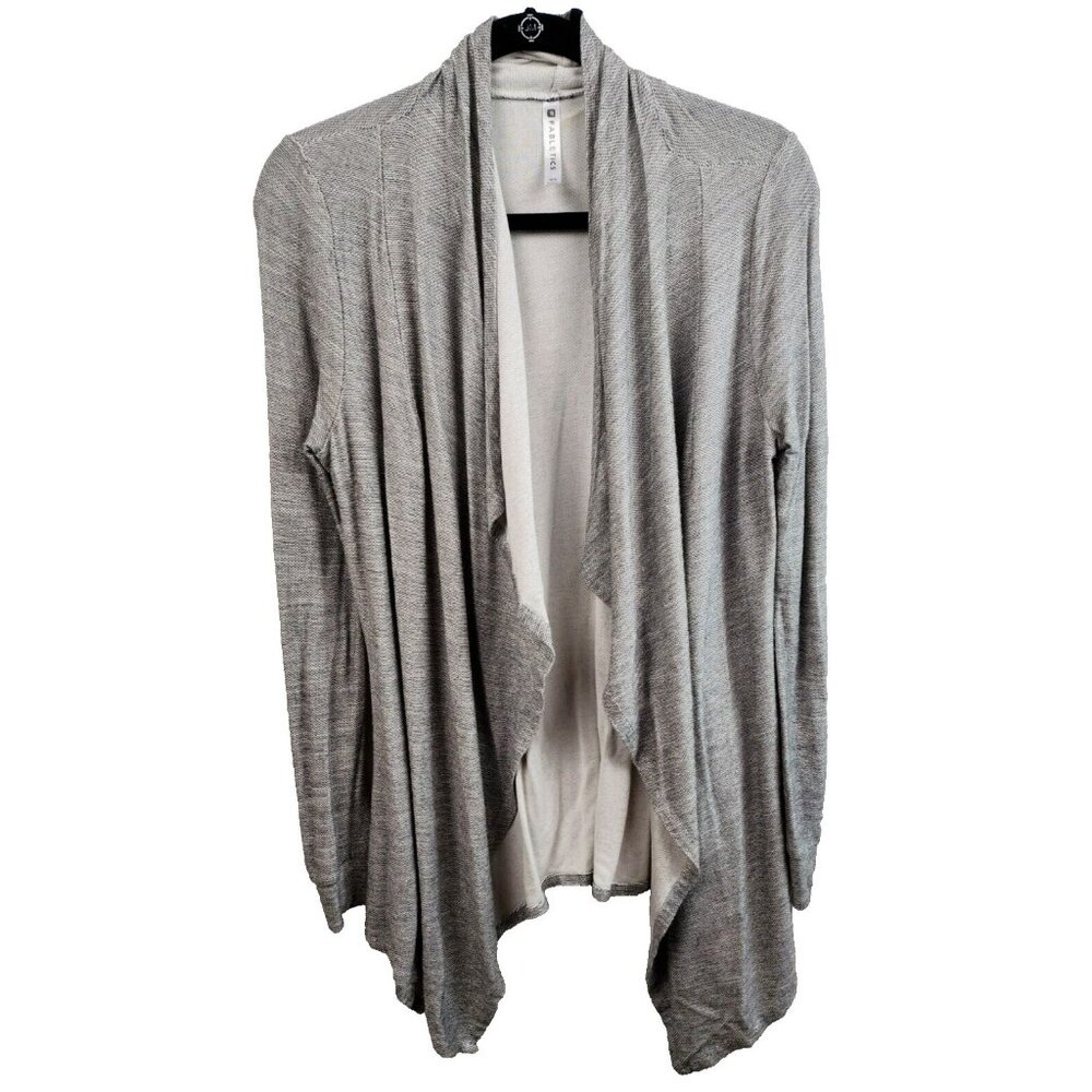 Fabletics Womens Cascading Cardigan XS Gray Open Front Asymmetric Athleasure